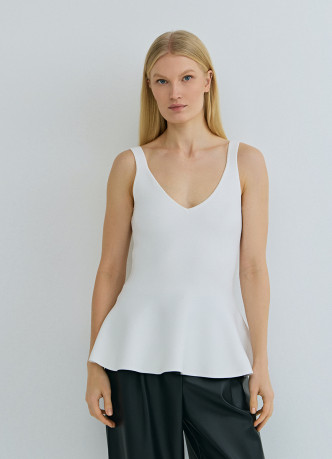 Топ на бретелях с баской