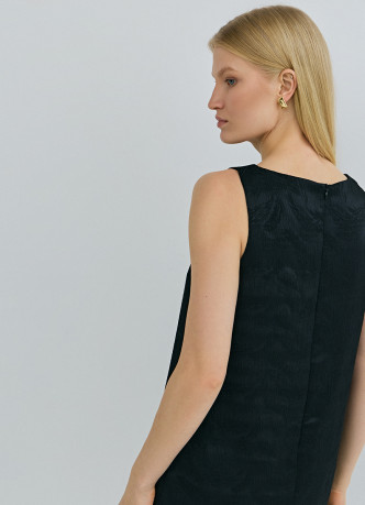 Платье мини из жаккарда