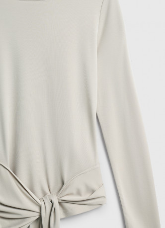 Лонгслив с завязками на поясе