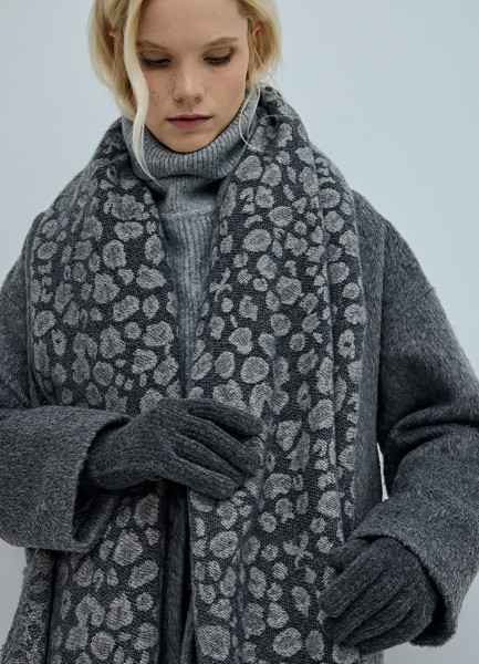 Вязаные перчатки Серый 599₽