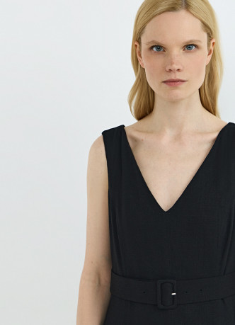 Сарафан из вискозы со льном