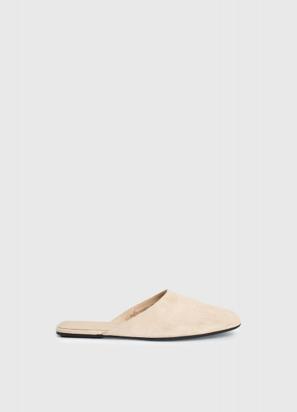 Замшевые мюли, Бежевый