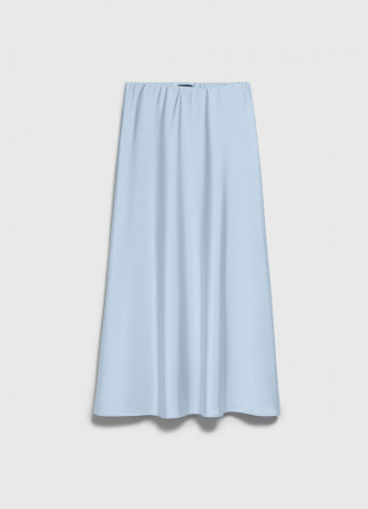 Атласная юбка миди А-силуэта