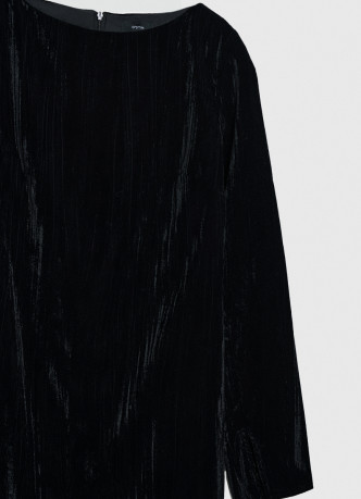 Платье мини из жатого бархата