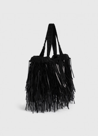 Сумка с длинными пайетками и бисером