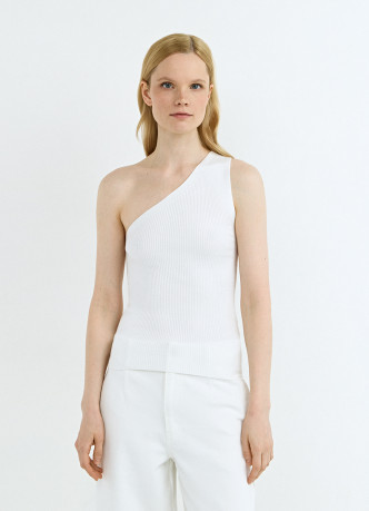 Топ в рубчик на одно плечо