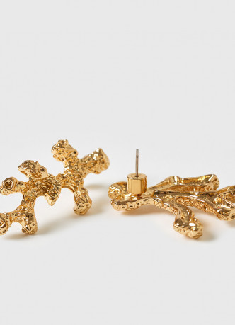 Серьги-пусеты в виде кораллов