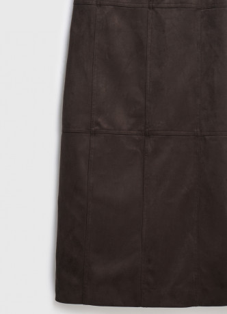 Платье миди из искусственной замши