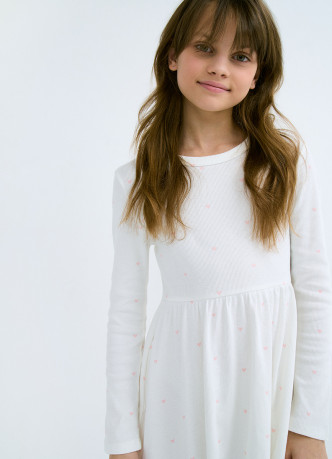 Трикотажное платье c принтом для девочек