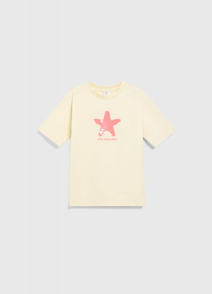 Футболка с принтом для девочек Желтый 999₽