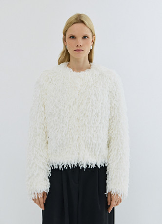 Укороченный фактурный жакет