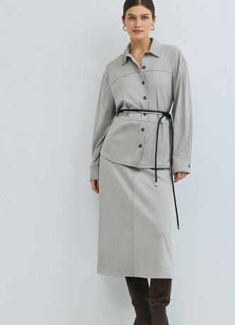 Рубашка из искусственной замши