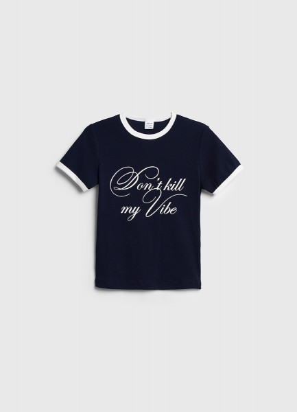 

Футболка в рубчик для девочек, Синий