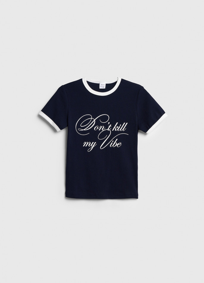 Футболка в рубчик для девочек