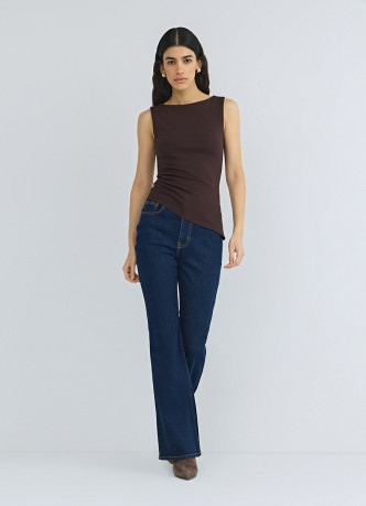 Асимметричный топ без рукавов