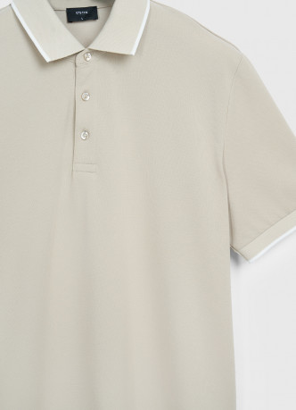 Поло из плотного шелковистого пике