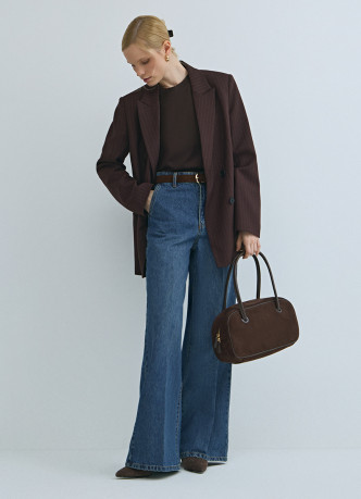 Широкие джинсы Wide leg с высокой посадкой