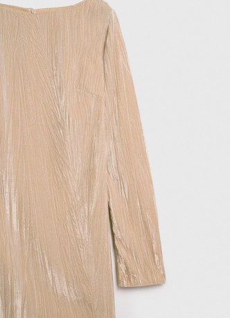 Платье мини из жатого бархата