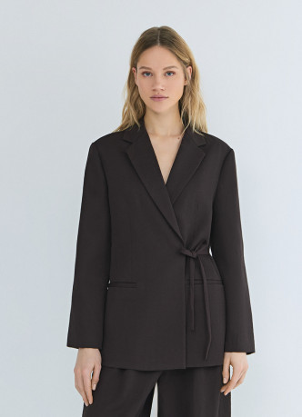 Жакет на запах с завязками