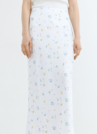 Юбка миди с цветочным принтом