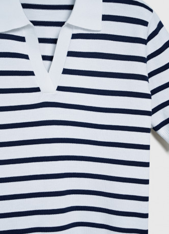 Джемпер в полоску с коротким рукавом