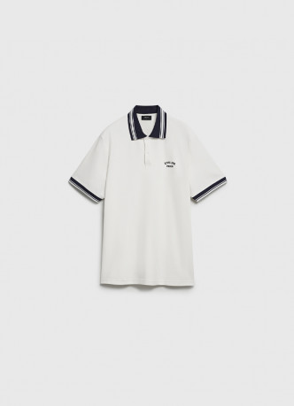 Поло из хлопка с принтом