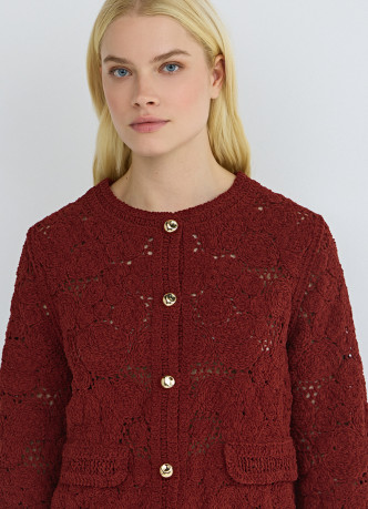 Кардиган кроше