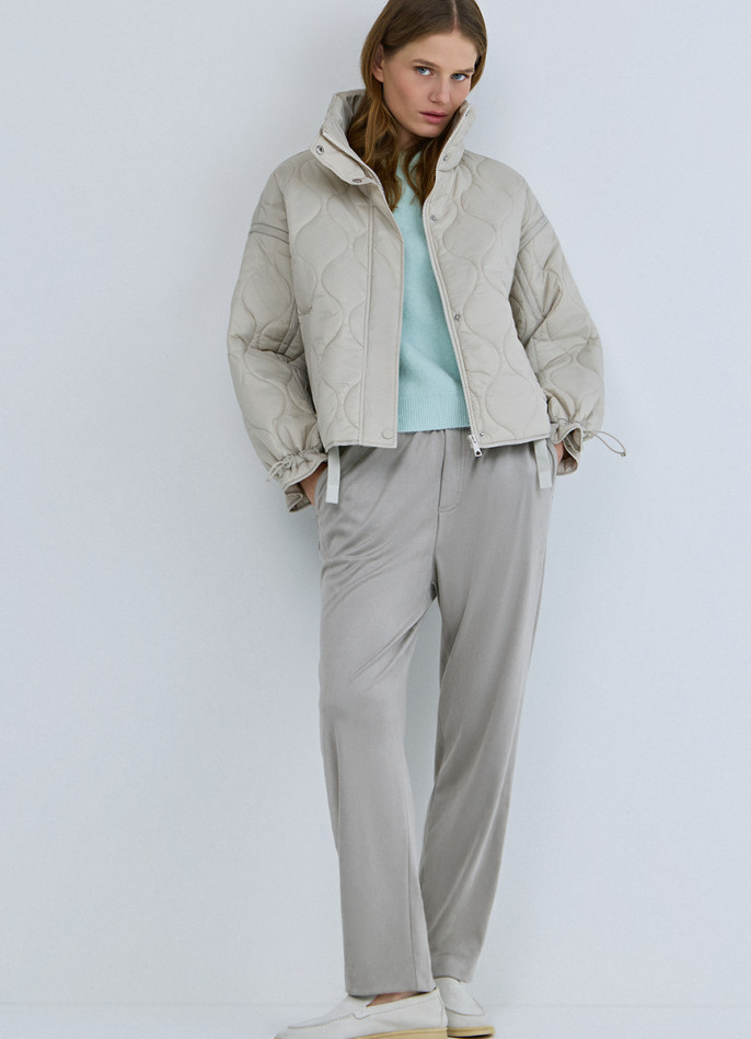 Брюки Baggy из искусственной замши