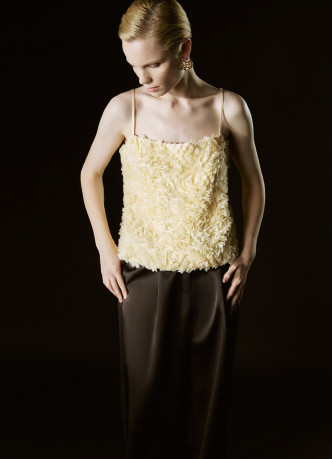 Атласные прямые брюки