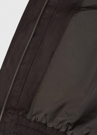 Бомбер из искусственной замши