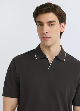 Поло из шелковистого пике