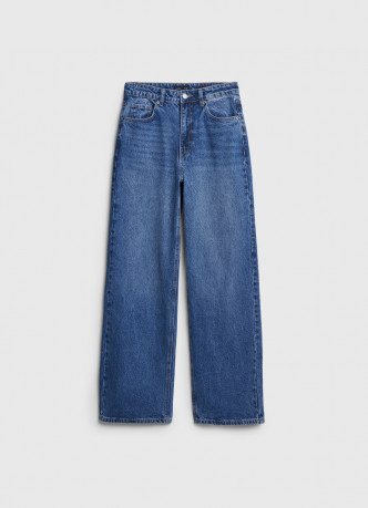 Широкие джинсы с высокой посадкой