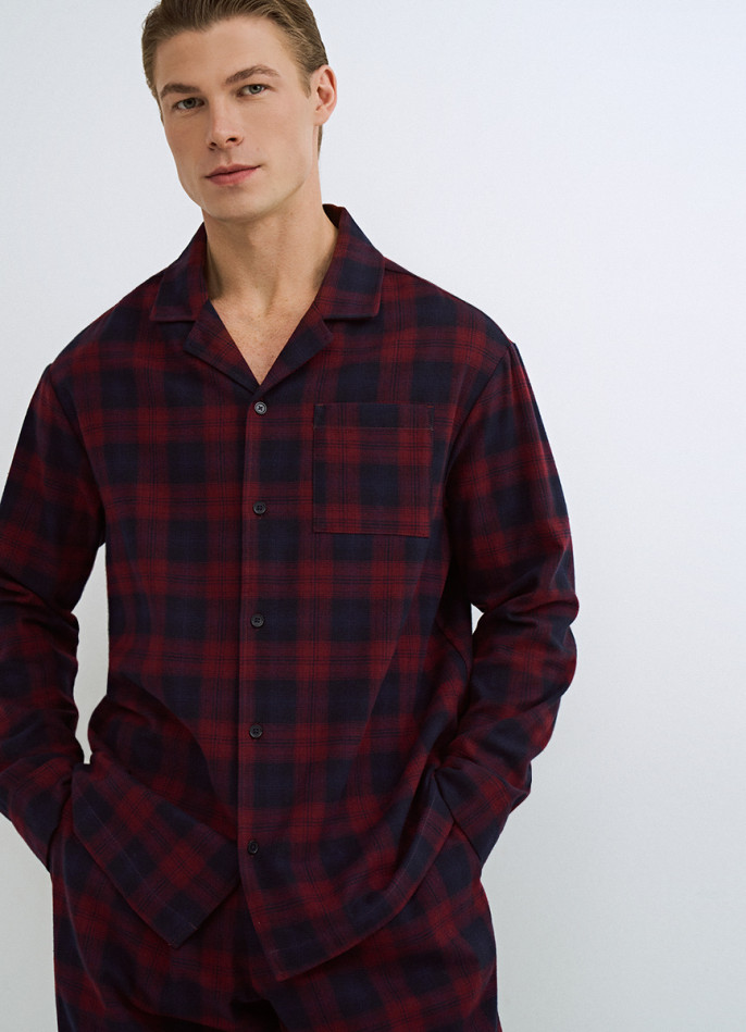 Рубашка пижамная в клетку