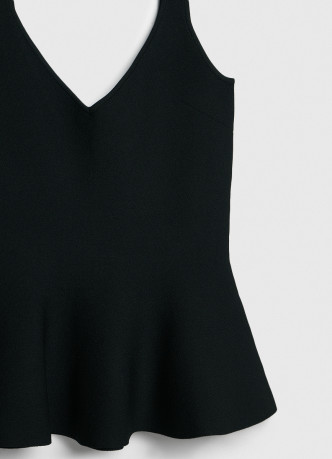 Топ на бретелях с баской