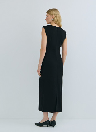 Трикотажное платье со сборками