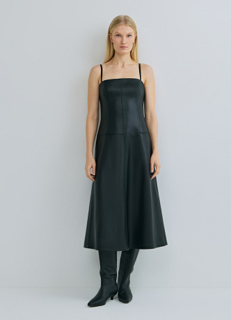 Платье-бюстье из искусственной кожи