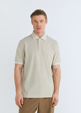 Поло из плотного шелковистого пике