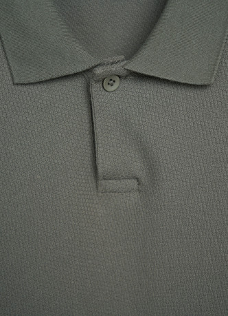 Поло из текстурной хлопковой ткани