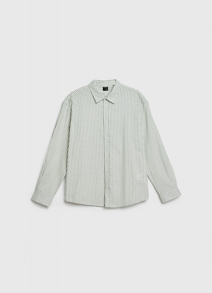 Рубашка в полоску для мальчиков, Зеленый