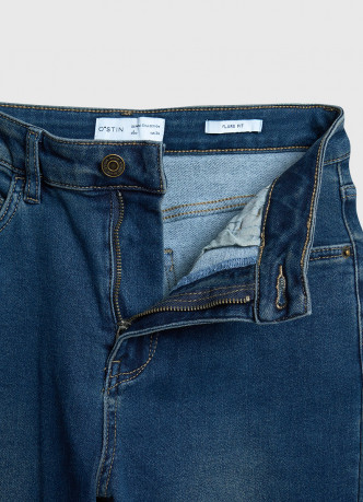 Расклёшенные утеплённые джинсы