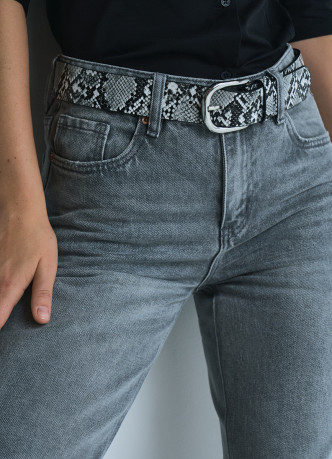 Ремень с тиснением под рептилию