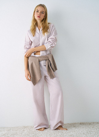 Пижамная рубашка в полоску