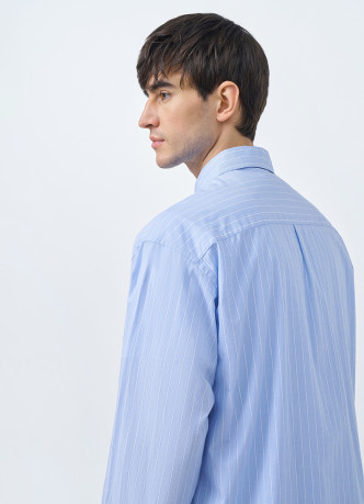 Рубашка в полоску с карманами