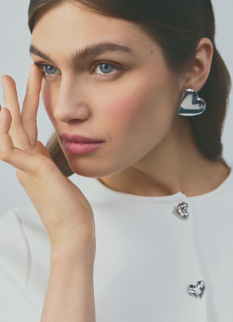 Серьги-локеты в форме сердца, 2 пары