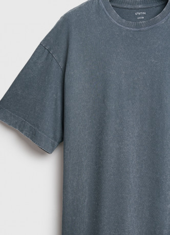 Базовая футболка с эффектом стирки