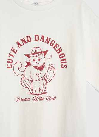 Футболка с принтом для девочек