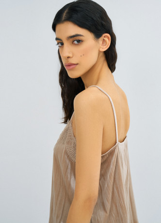 Бархатный топ с кружевом