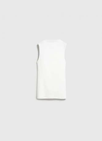 Топ из хлопка и модала с воротником-стойкой