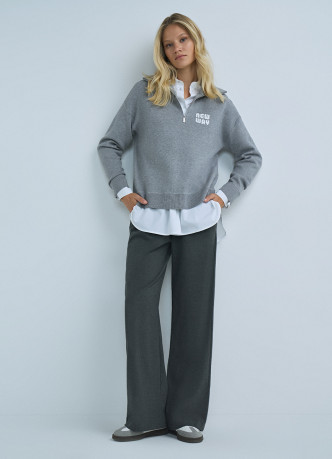 Джемпер с воротником на молнии