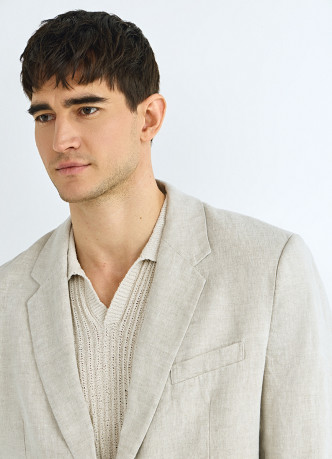 Однобортный пиджак изо льна